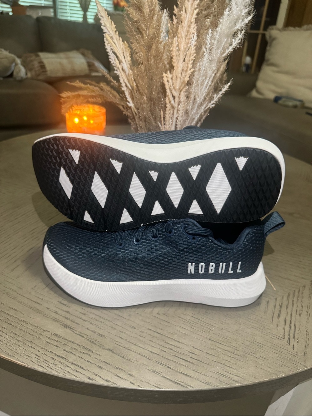 NOBULL Navy Knit Platform Sneakers